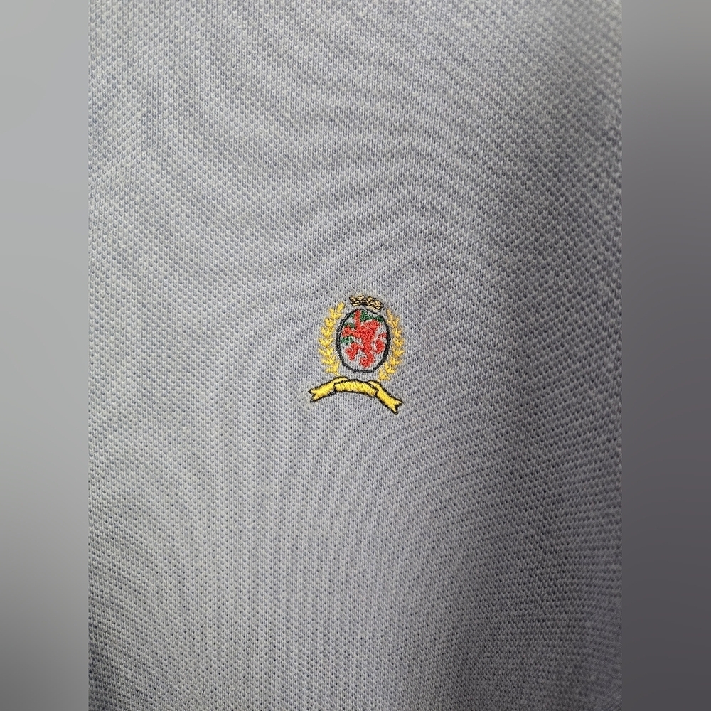 Vintage Tommy Hilfiger Men's Large Blue Polo Short Sleeve Shirt Collared - Picture 5 of 5